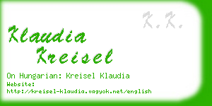 klaudia kreisel business card